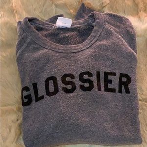 Glossier crew sweatshirt.